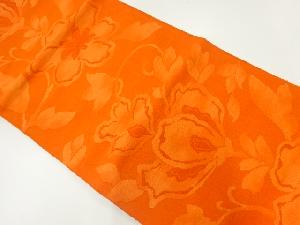 未使用品　手織り紬花模様織出し名古屋帯